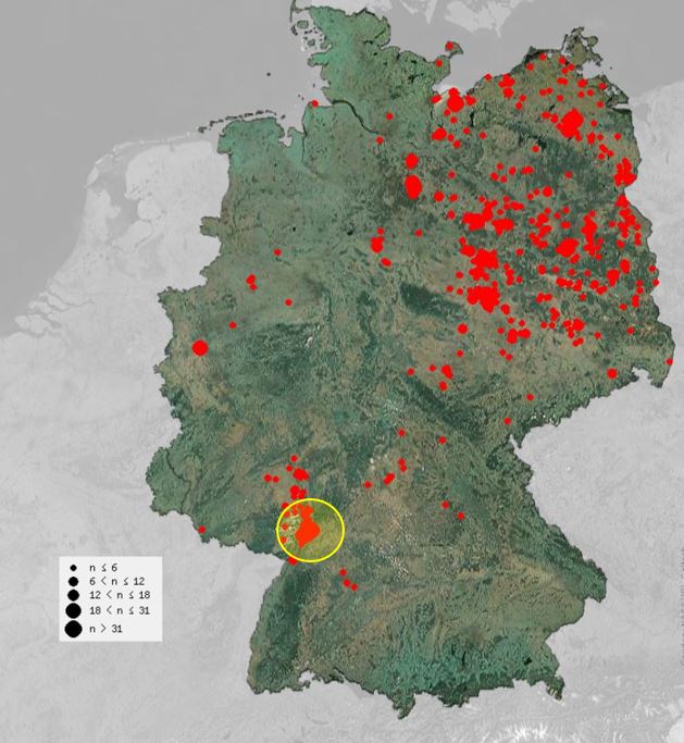 Brutzeitbeobachtungen der Haubenlerche in Deutschland